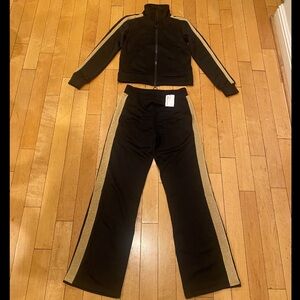 ALL ACCESS Black and Gold Track Pants & Jacket